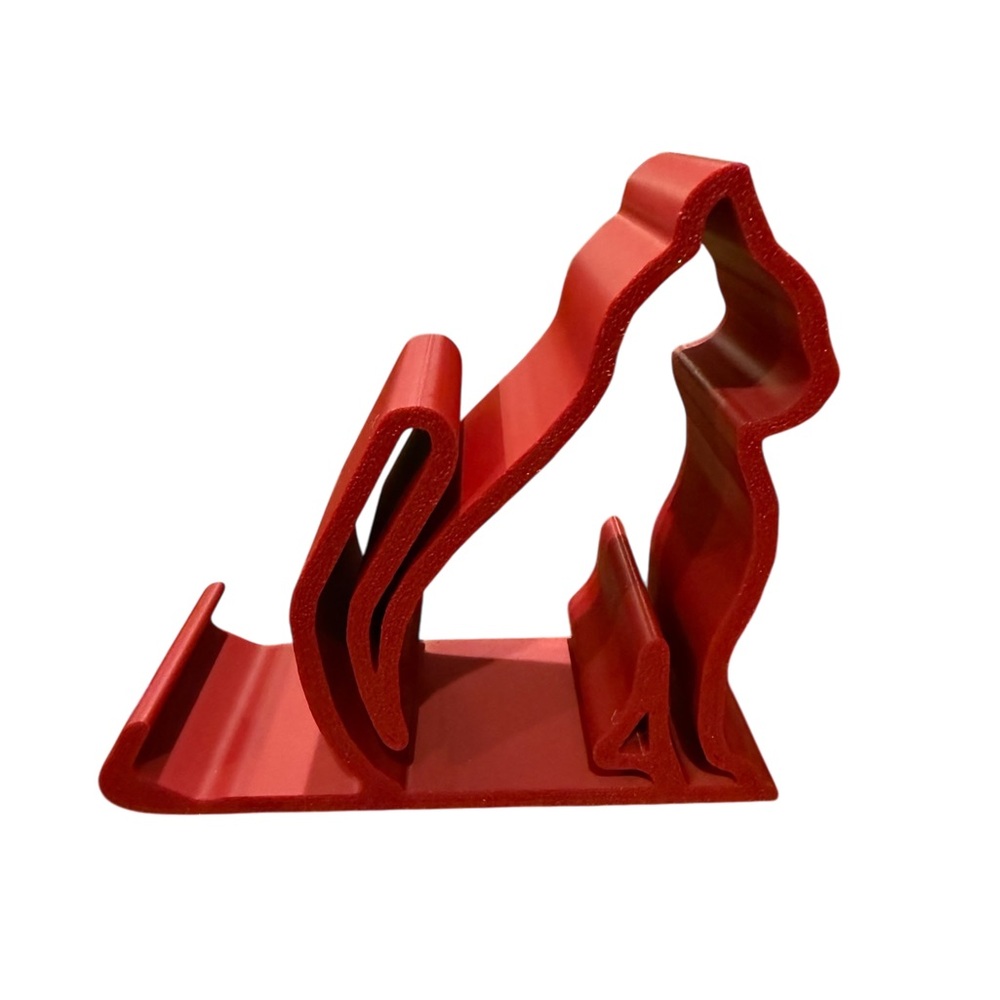 Two White Cute Cat Phone Stand Figurine - Picture 2 of 4